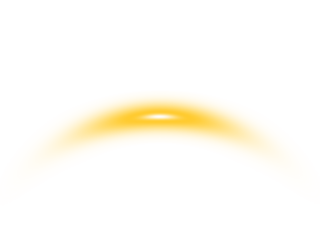 A soft, glowing yellow arc of light radiates on a clean white background, creating an ethereal glow.