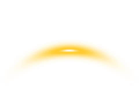 A soft, glowing yellow arc of light radiates on a clean white background, creating an ethereal glow.