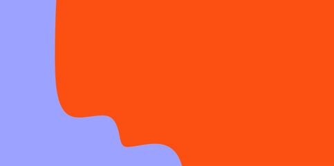 Wavy Corner Illustration Vector Background. Dynamic contrast between purple and vivid orange with a curved, flowing edge.