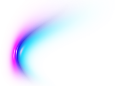 Vibrant abstract curved light gradient with smooth flowing colors on white