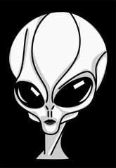 Illustration of an alien head