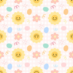 seamless background with flowers