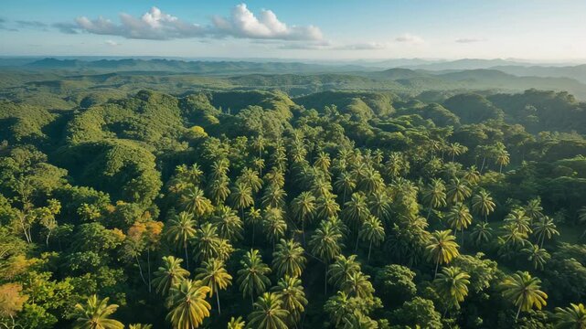 Deforestation: Aerial Views of Pristine Rainforests Cleared for Palm Oil and Coffee Cultivation