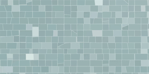 Abstract geometric pattern with varying shades of blue and grey squares.