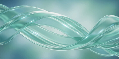 Abstract Swirling Liquid Forms in Turquoise and Teal Hues.