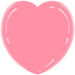 Glossy Pink Valentine's Day Heart Element