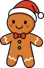 Fototapeta premium Gingerbread man cartoon character