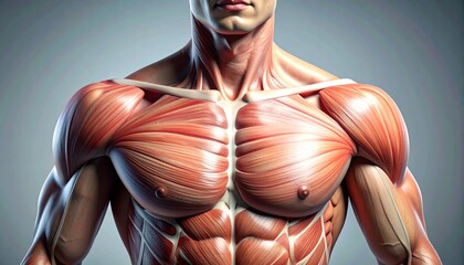 Anatomy of Human Muscles Detailed Illustration of the Muscular System Depicted in High Resolution