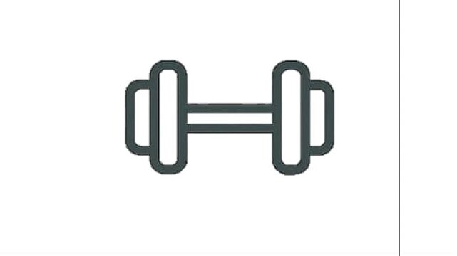 vector illustration of barbell gym