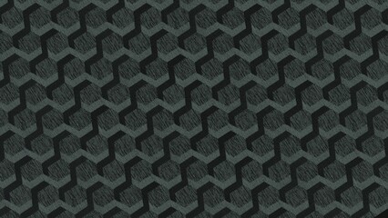 Abstract Geometric Hexagon Pattern in Dark Shades Seamless Texture Background Design Concept
