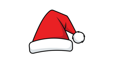 Festive Santa Hat - A Symbol of Christmas Cheer and Holiday Spirit.