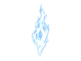 Vibrant abstract blue flame or magical energy effect illustration