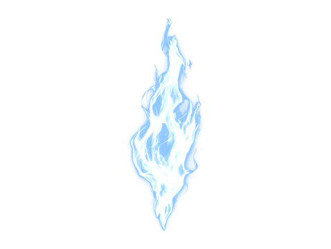 Vibrant abstract blue flame or magical energy effect illustration