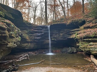 waterfall in the mountains