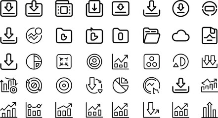 Download Icon Set Vector Illustration Isolated on Transparent Background for Web