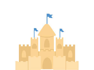 Sand Pile Castle Clip Art Illustration
