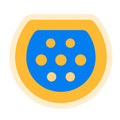 china port ac design sticker