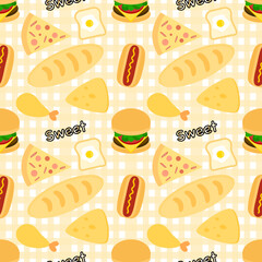 seamless pattern with food