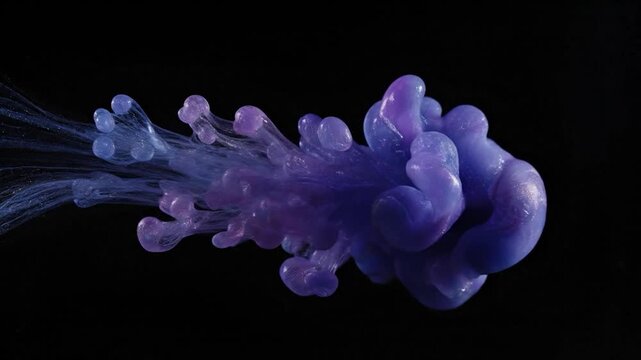 Abstract artwork of colorful, viscous fluid blob against black, suggesting movement or a celestial phenomenon
