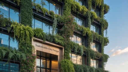 Obraz premium Green Building Sustainable City Design