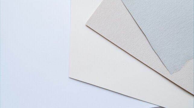 Generative AI, Asymmetric Neutral Tone Paper Stack Background