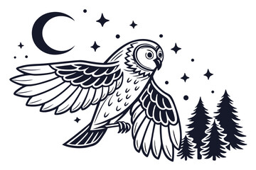 vector illustration of an owl