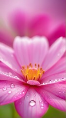 close up of pink flower