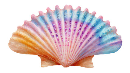 Colorful Seashell: A vibrant seashell with a spectrum of colors, showcasing the intricate patterns of nature's artistry.