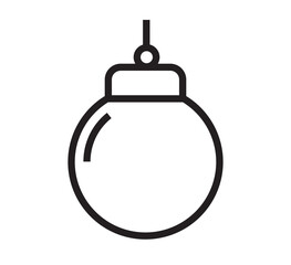 Adorno navide&ntilde;o minimalista en vector de l&iacute;nea
