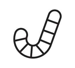 Bast&oacute;n de caramelo navide&ntilde;o en estilo lineal