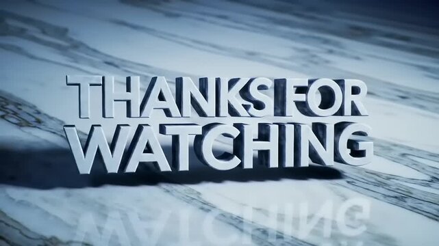 Thanks for Watching text on abstract background.