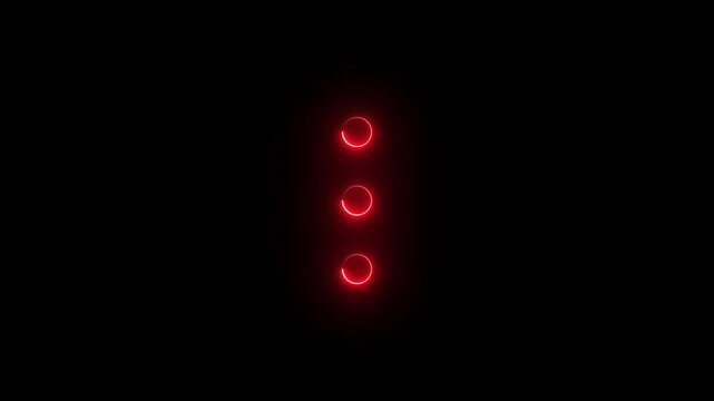 Vertical menu dots icon animation on black background, UI loading indicator, navigation button motion, digital interface design, minimalistic tech animation, modern web and app interface