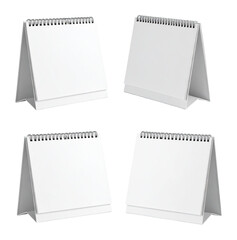 Blank Desk Calendar Waiting for Creative Ideas and Notes, Isolated on Transparent Background