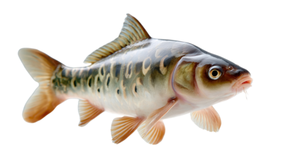 Aquatic Elegance: An impeccably detailed image of a carp, its scales gleaming, its form a testament to aquatic grace and mystery.