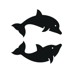 Two Dolphin icon for environmental campaign and ocean project visuals.