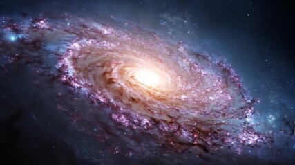 A luminous spiral galaxy with a bright core, curling arms, dust lanes and vivid starforming regions - Powered by Adobe