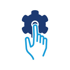 Setting control colored icon vector design good for web or mobile app