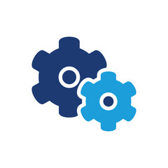 double wheel gear colored icon vector design good for web or mobile app