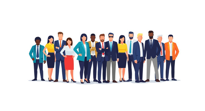 Diverse team of professionals standing together ready for business success and teamwork in a modern corporate setting