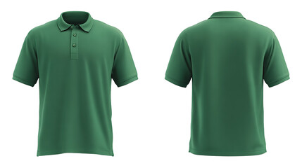 green t shirt isolated on white, template green polo t shirt remove background PNG image