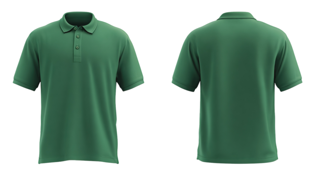 green t shirt isolated on white, template green polo t shirt remove background PNG image 