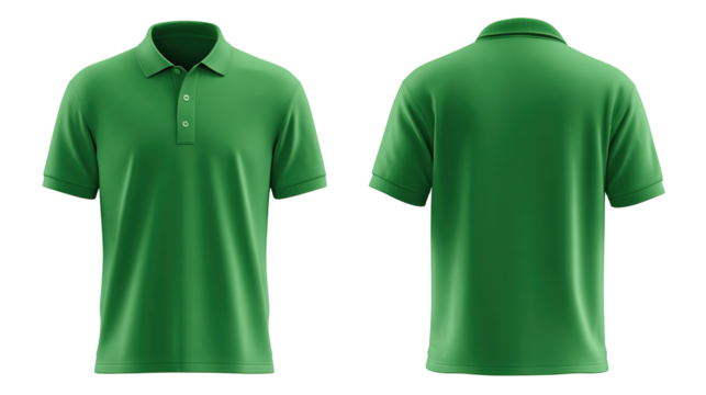 green t shirt isolated on white, template green polo t shirt remove background PNG image 