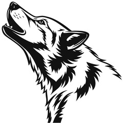 wolf head vector