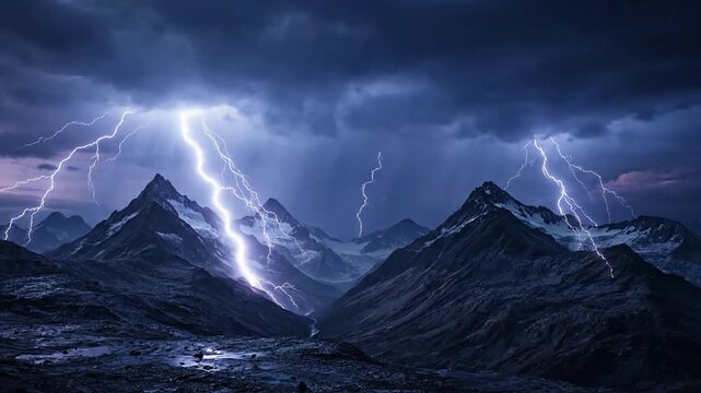 An abstract representation of pure electrical energy, with vibrant, branching lightning patterns pulsating against a deep, contrasting, stormy sky background.