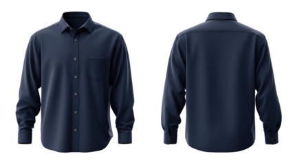 blue shirt on a white background