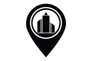 location pin vector icon silhouette