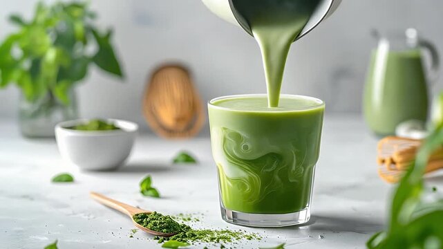 抹茶の香りとミルクの甘みが溶け合う至福のひとときを演出する癒しのドリンク