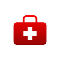 Red First Aid Icon Vector – Medical Emergency Symbol for Healthcare, Safety, and Rescue Design