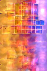 Abstract Neon Cityscape Reflection