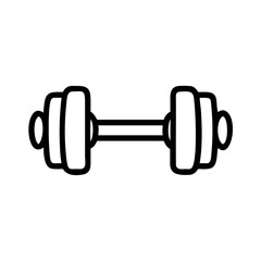 Dumbbell Icon – Fitness Gym Equipment Outline Vector